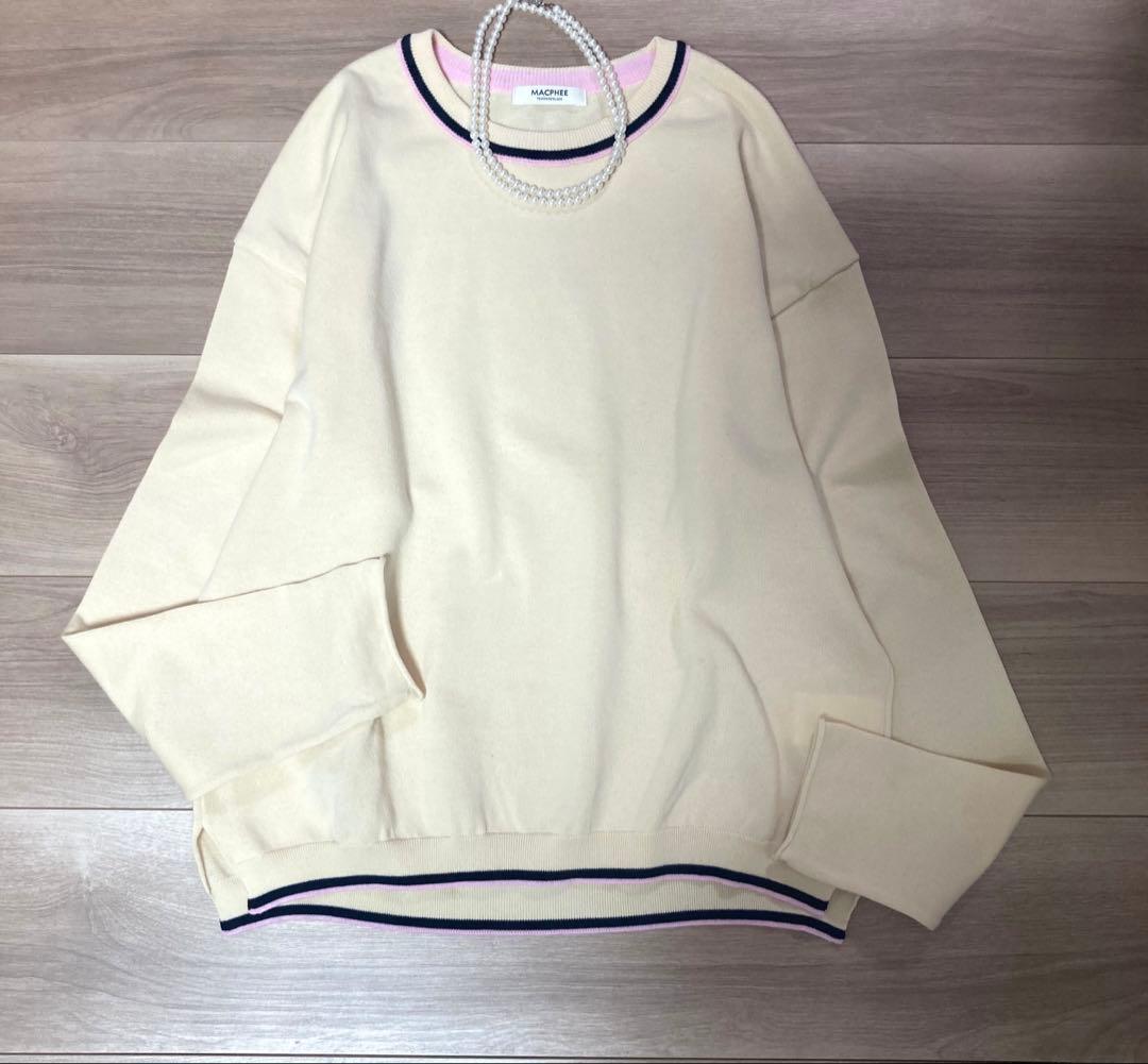 新品未使用　マカフィ25SS ドライコットン　プルオーバー　春　ニット　S