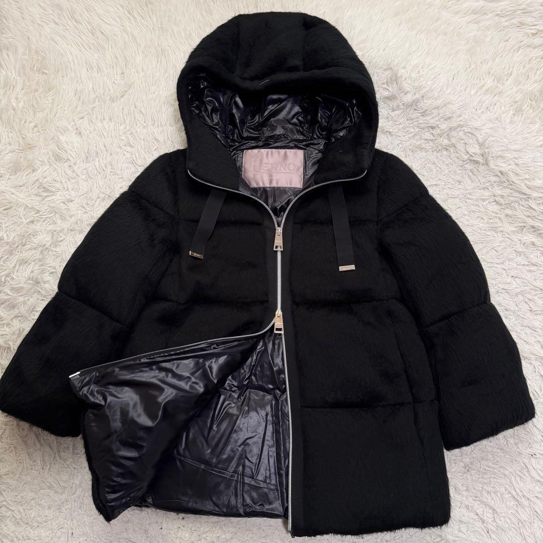 未使用級Lサイズ相当　ヘルノ　Resort ダウンジャケット　エコファー　フード