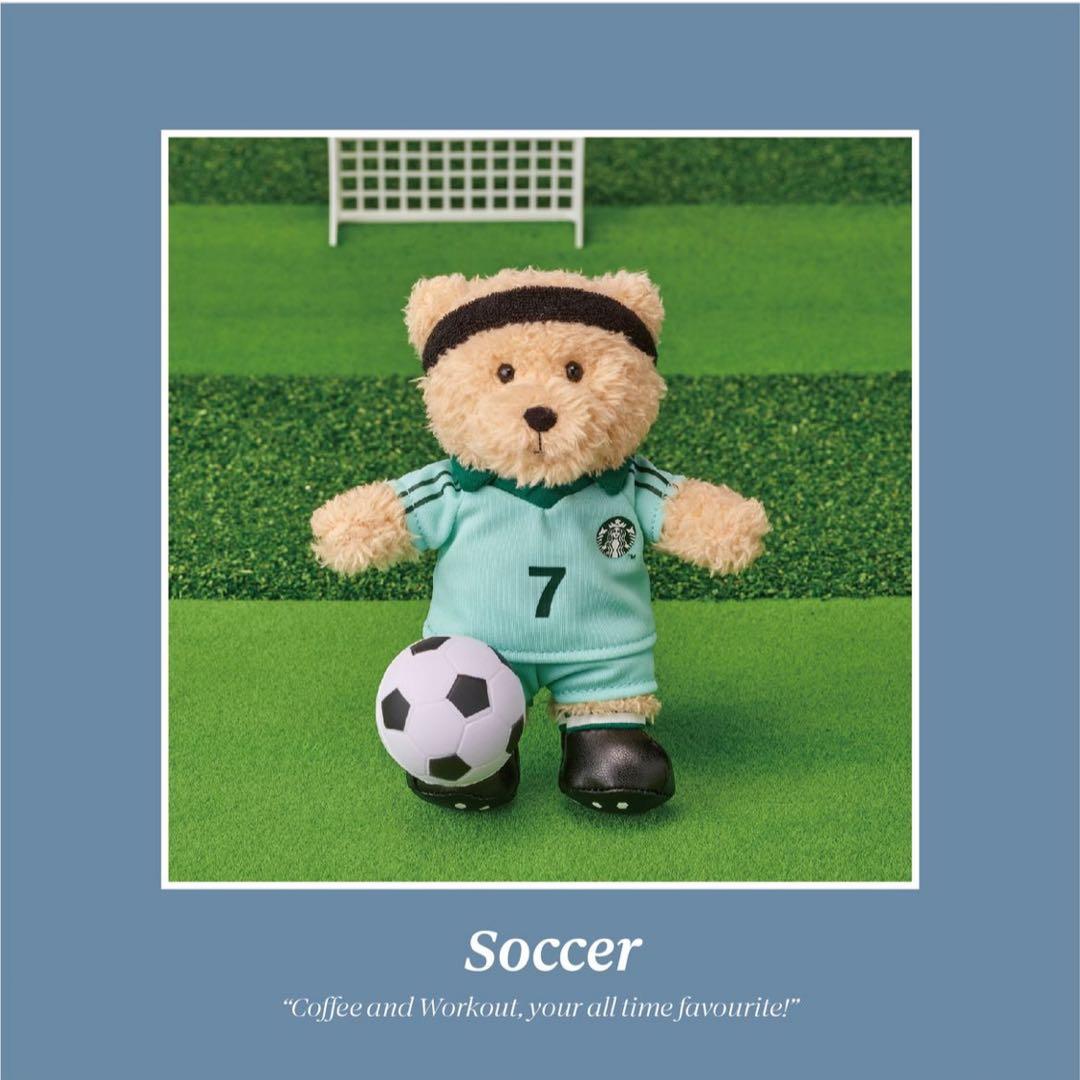 韓国限定 スタバ STARBUCKS ベアリスタ クマ サッカー キーチェーン