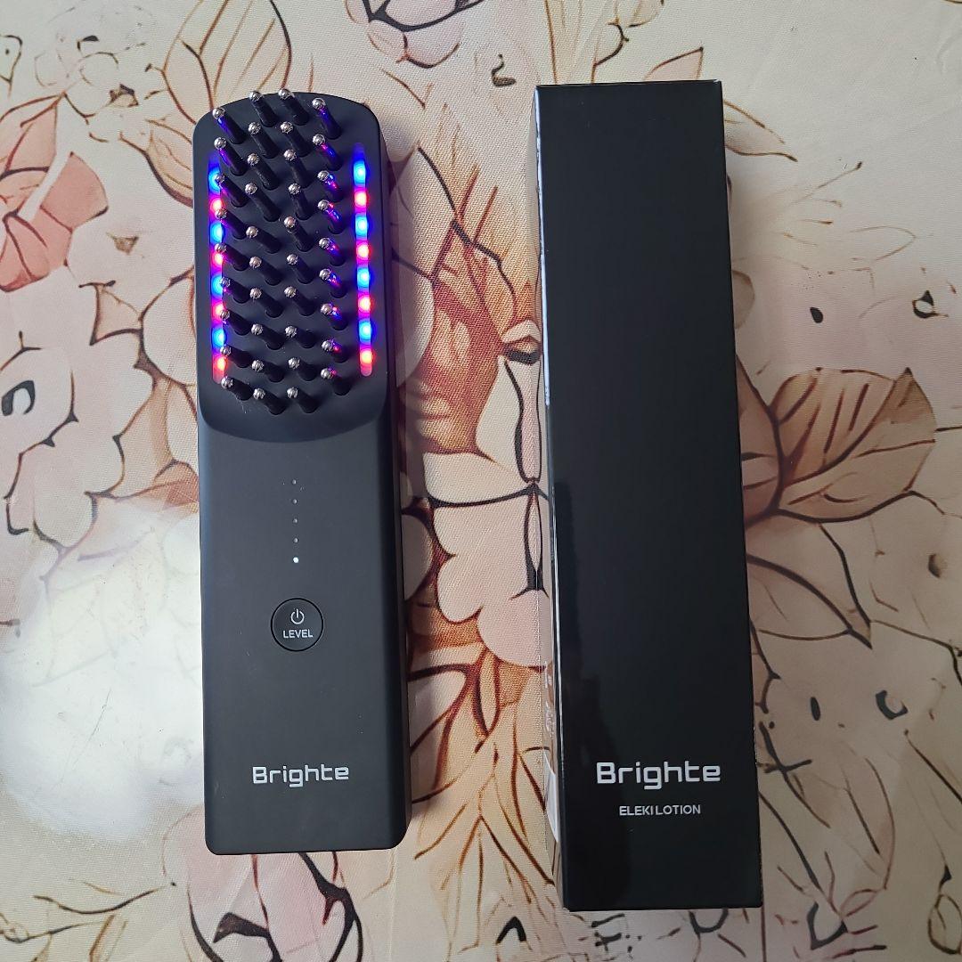 Brighte ELEKIBRUSH LEDスカルプブラシ Brighte（ブライト） エレキブラシ プラス ブラシ型 美顔器 ピンク