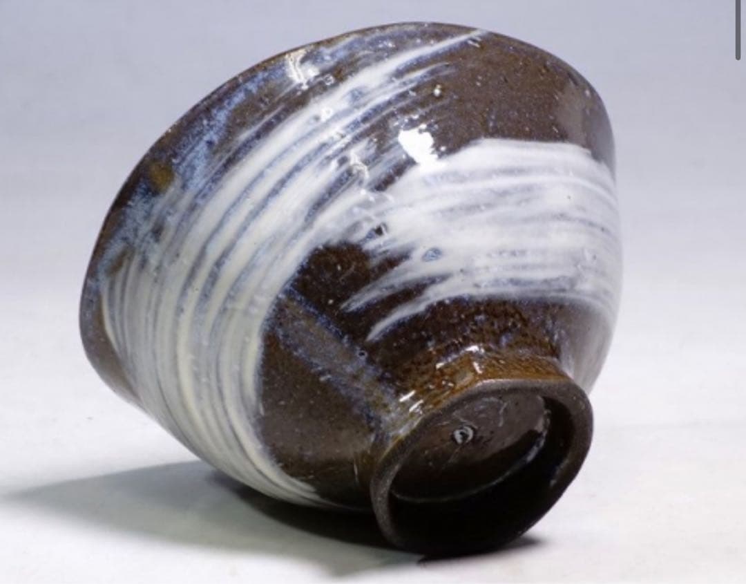 未使用 黄金崎 日高窯 三島暦 刷毛目 茶碗 抹茶碗 茶道具 化粧箱桐箱