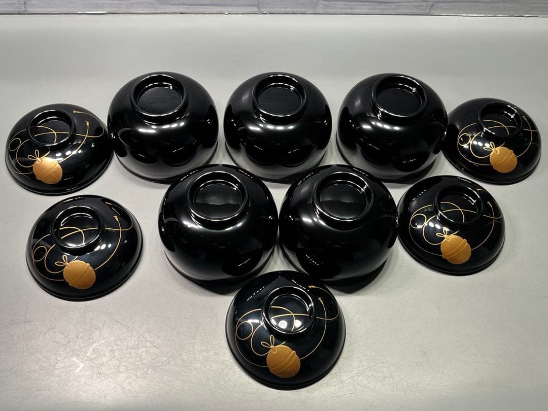 越前塗 黒鈴椀 金蒔絵 五客 天然木 本漆手塗 未使用品 三越販売 - メルカリ