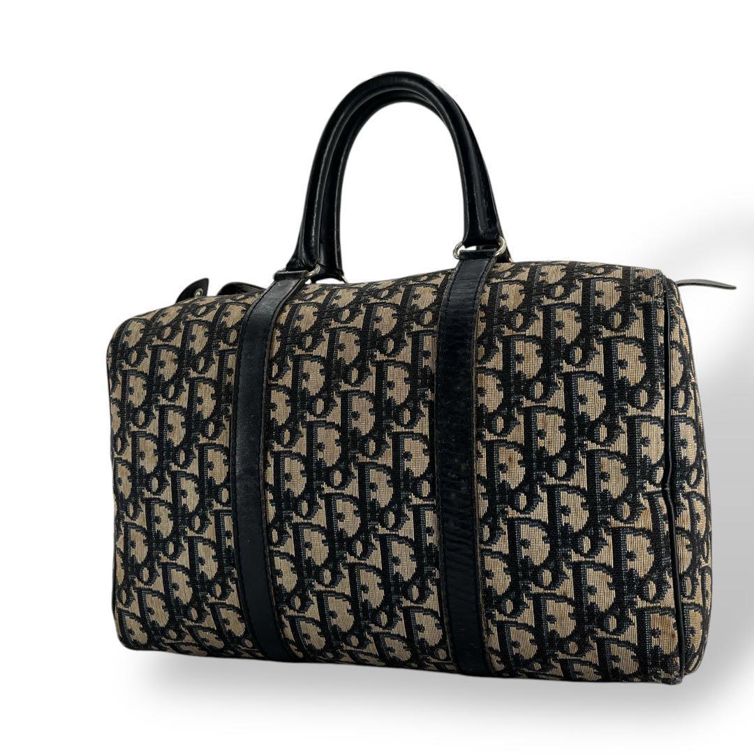 オールド　ディオール　ミニボストン　トロッター　ハンドバッグ　y2k ネイビー Christian Dior クリスチャン ディオール トロッター ハンドバッグ