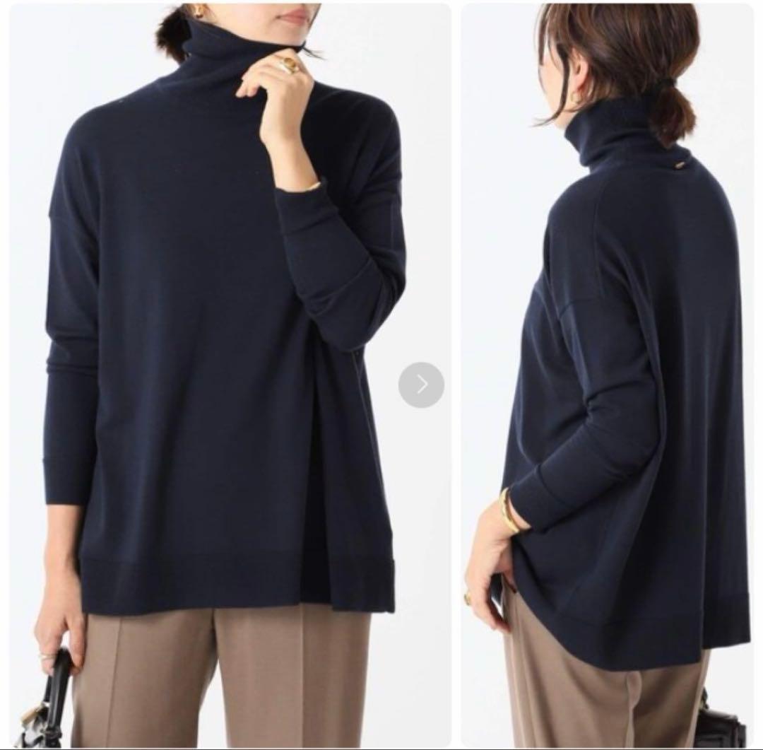 20AW ドゥーズィエムクラス 定価3.5万円 タートルネック ニット ウール