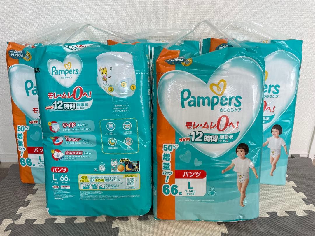 Pampers さらさらケア　Lサイズ(9〜14kg 66枚入り