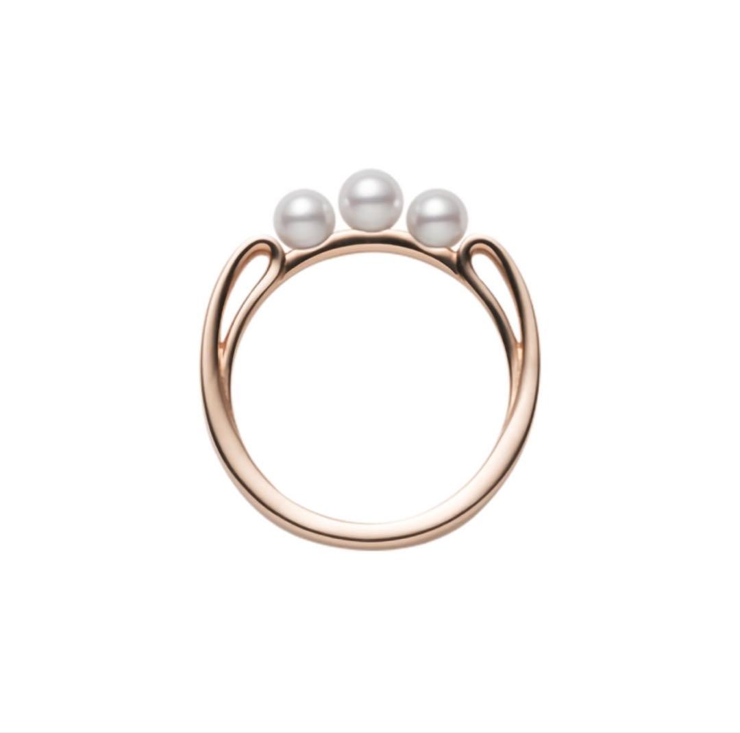 ミキモト　ベビーパールリング　13号　ピンクゴールド