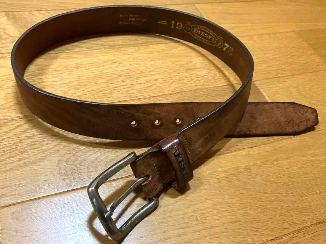 お値下げ DIESEL ベルト本革 茶色 80