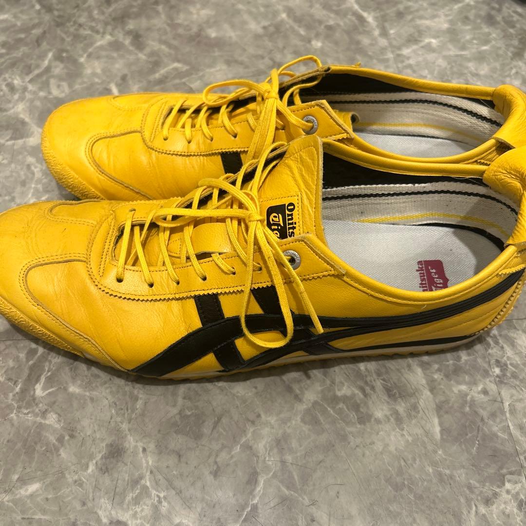 onitsuka tiger オニツカタイガー イエロー レザー スニーカー