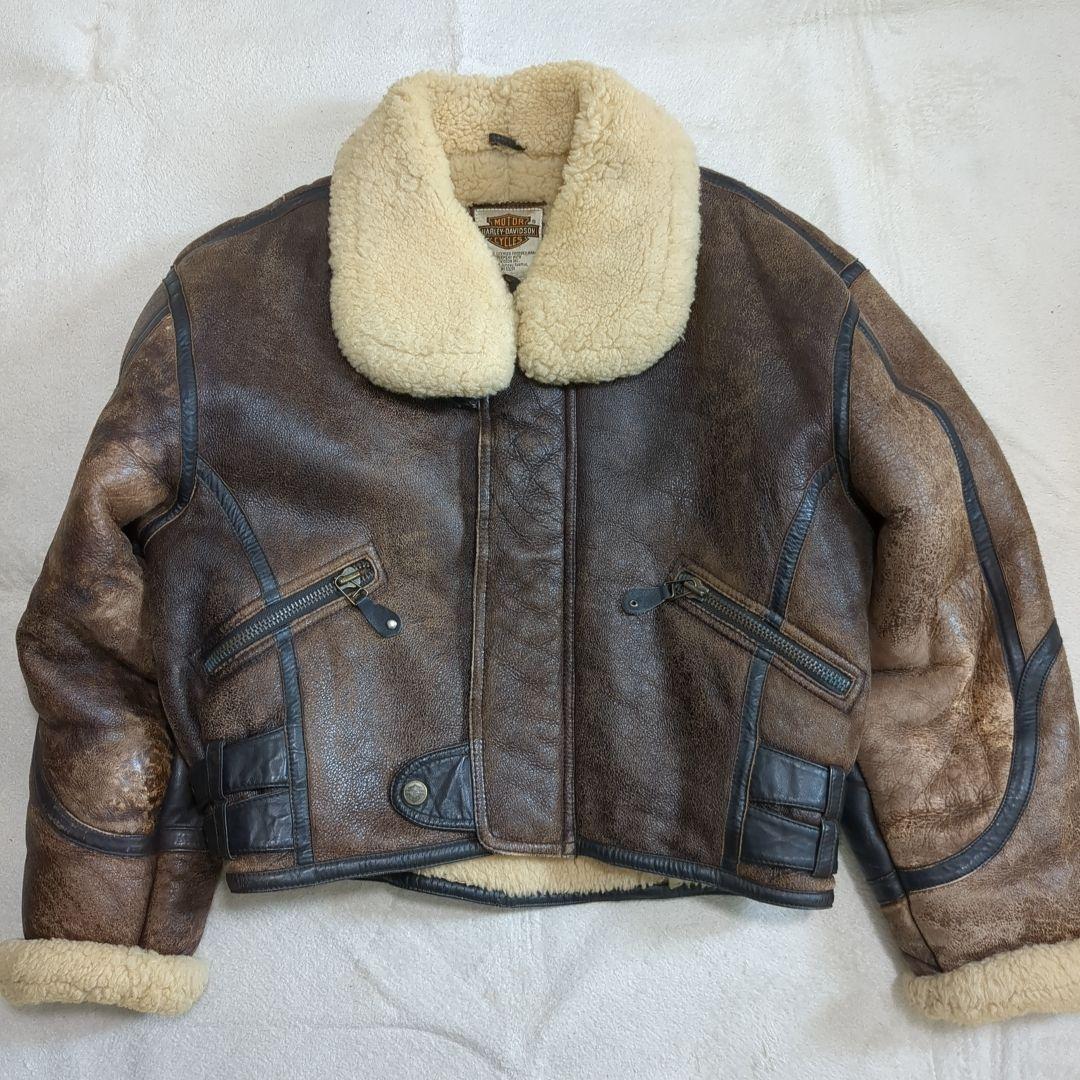 ハーレーダビッドソン B-3 ムートン ジャケット Lサイズ ライダース