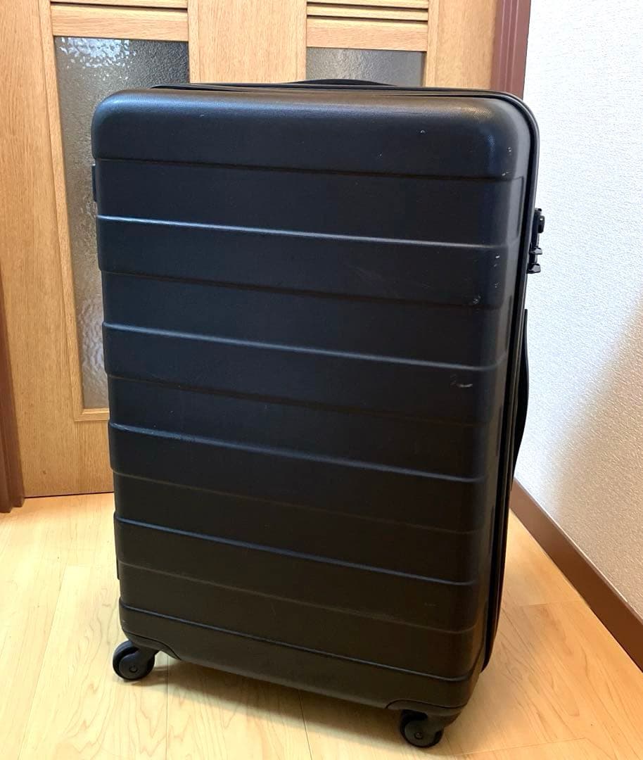無印良品　バーを自由に調節できるキャリーケース 60L G3S-105 ブラック