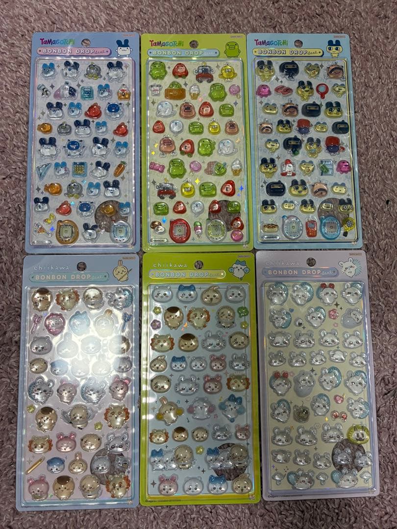 c*a様 ボンボンドロップシール たまごっち　ちいかわ　6枚