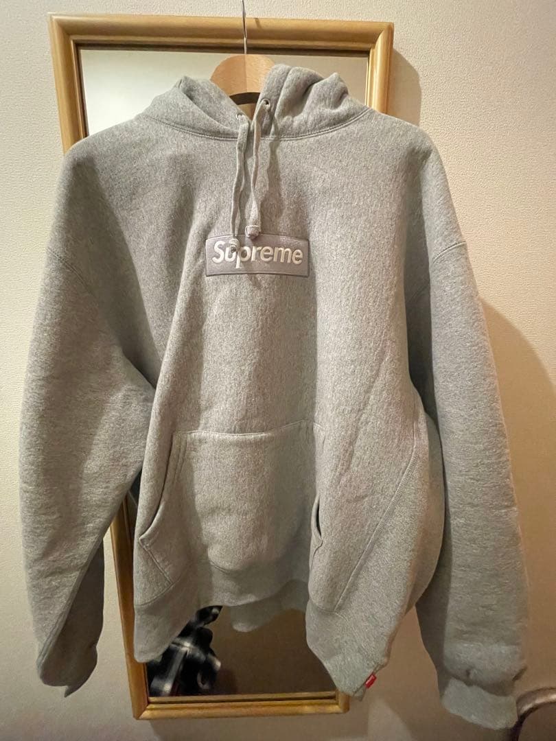 Supreme box logo ボックスロゴ グレーフーディー　パーカー Supreme Box Logo Hooded Sweatshirt 迷彩 グレー パーカー｜Yahoo