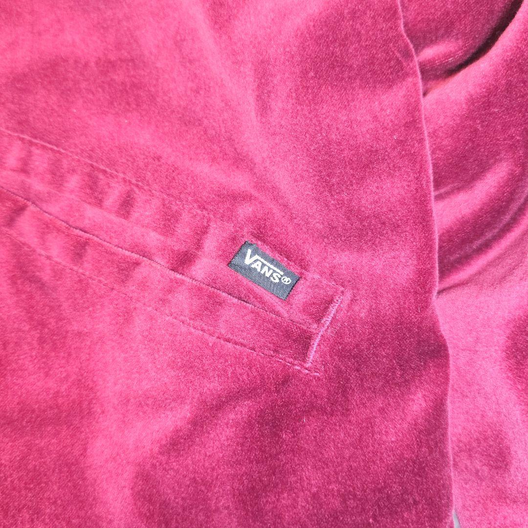 VANS バンズ スカジャン 別珍 ベロア L相当 刺繍 ボルドー ワイン
