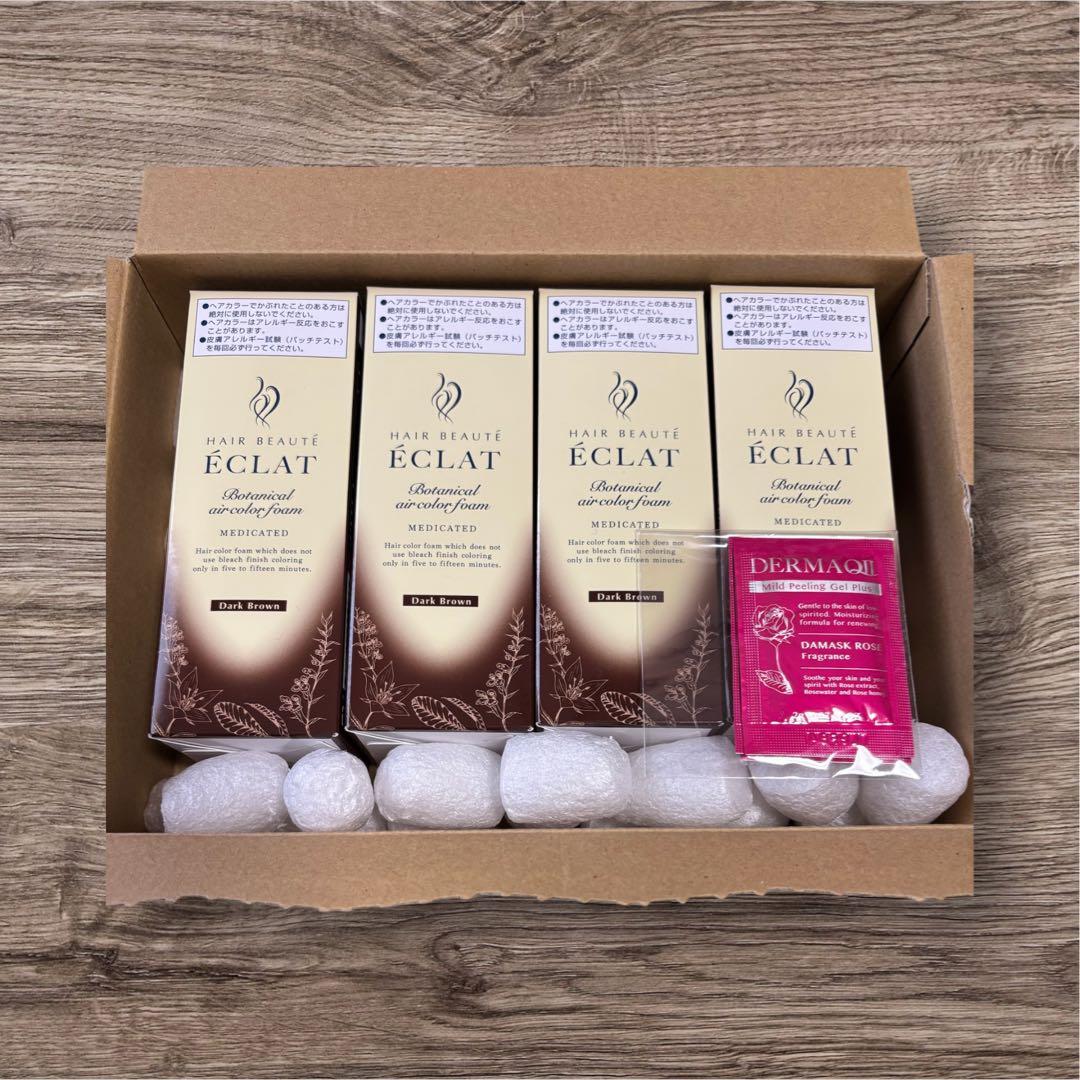 ポタニカルエアカラー フォーム EX ダークブラウン4本セット ヘアボーテ エクラ ボタニカルエアカラーフォーム ダークブラウン