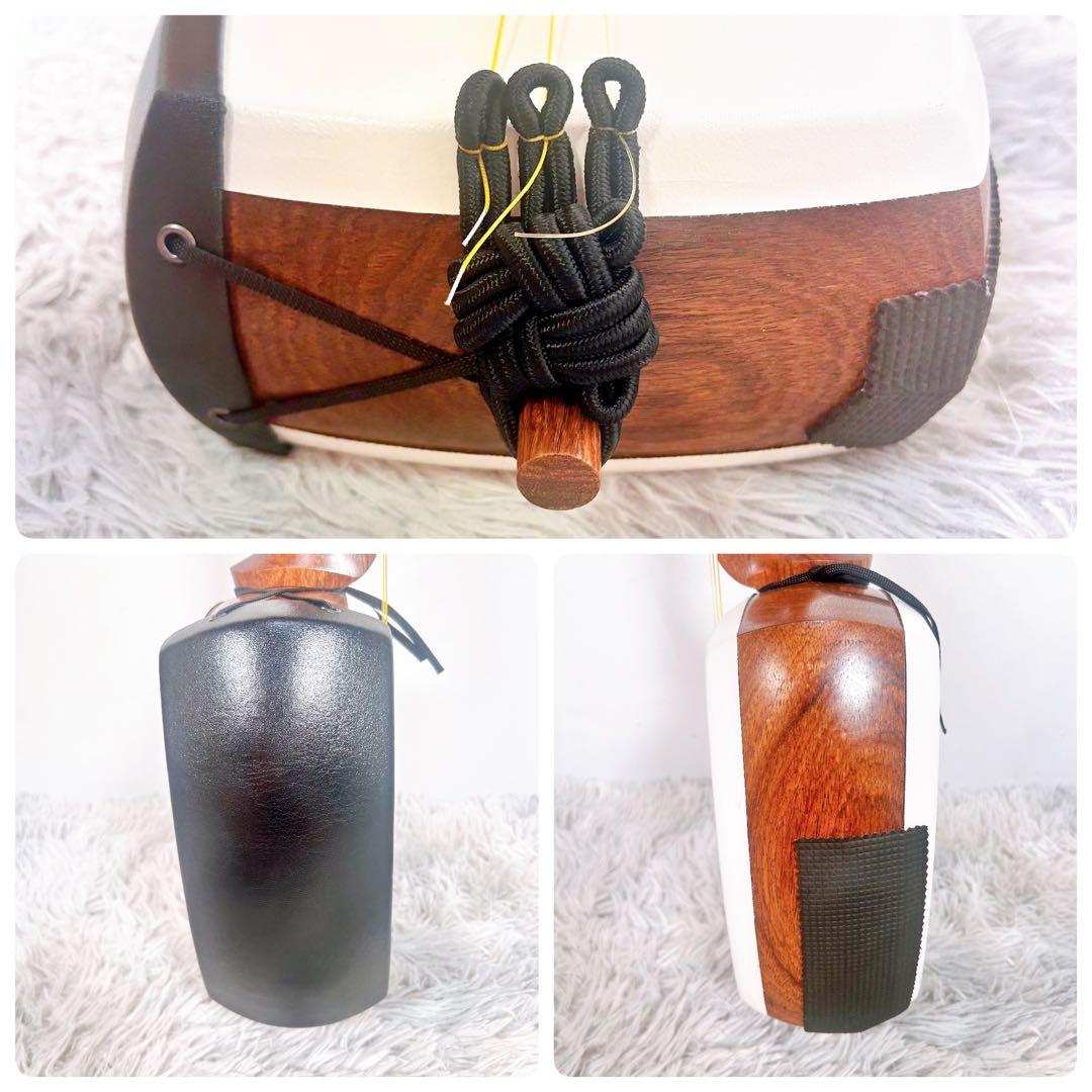 希少】津軽三味線 花梨材 太棹 東さわり 合皮 皮破れなし