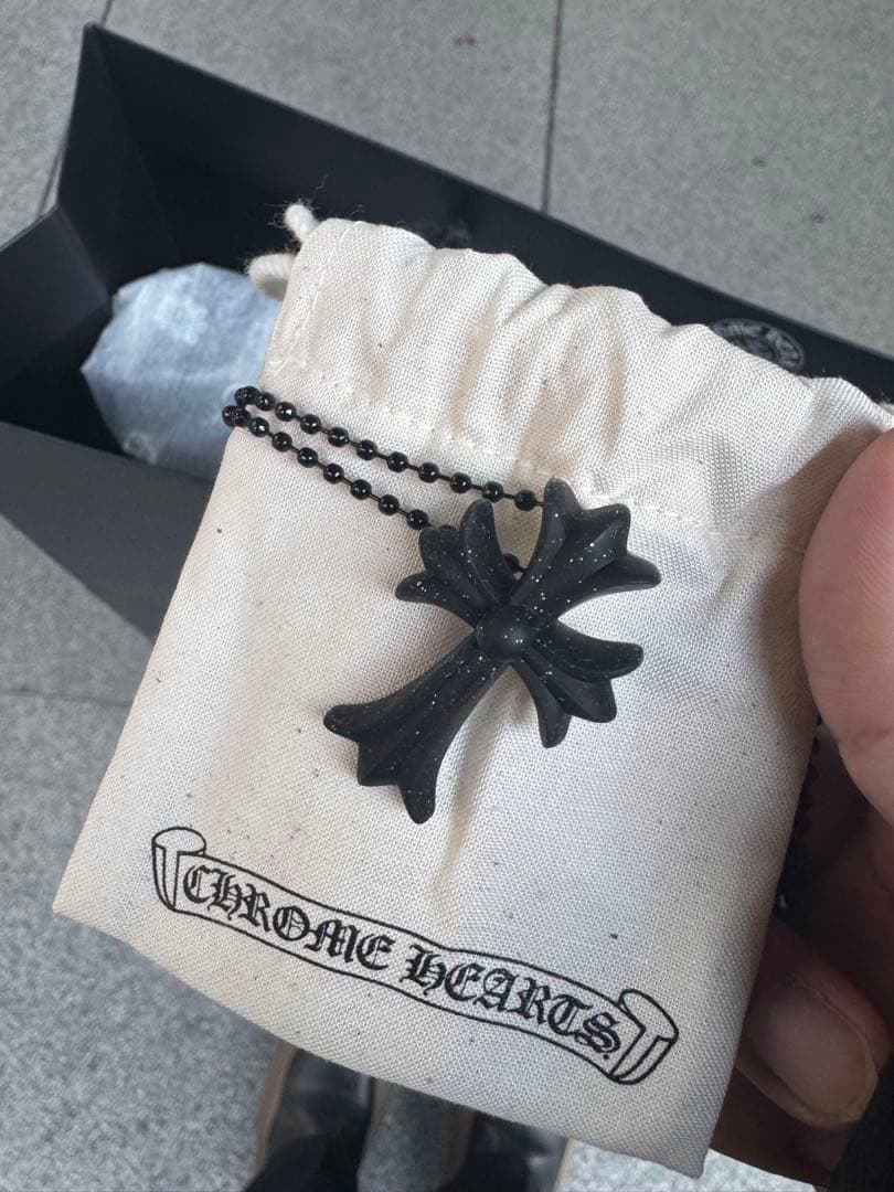 26年1月購入 クロムハーツ シリコンラバーネックレス クロス