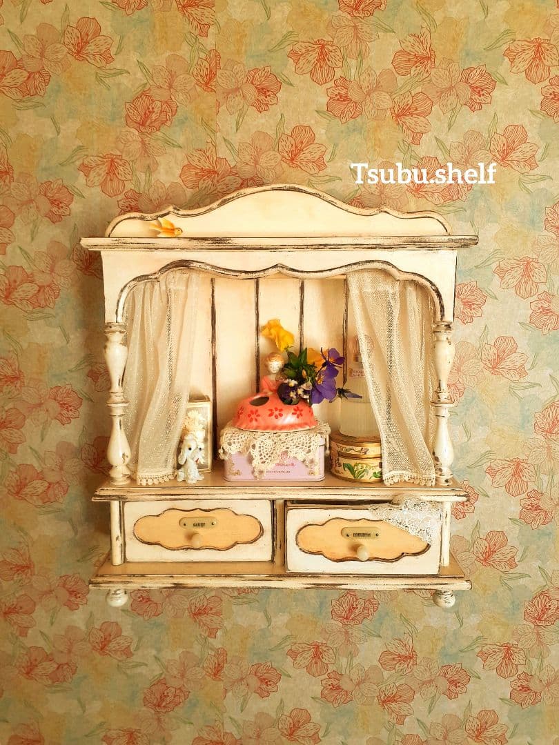 アンティーク・ヴィンテージ調　シャビー　ウォールシェルフ