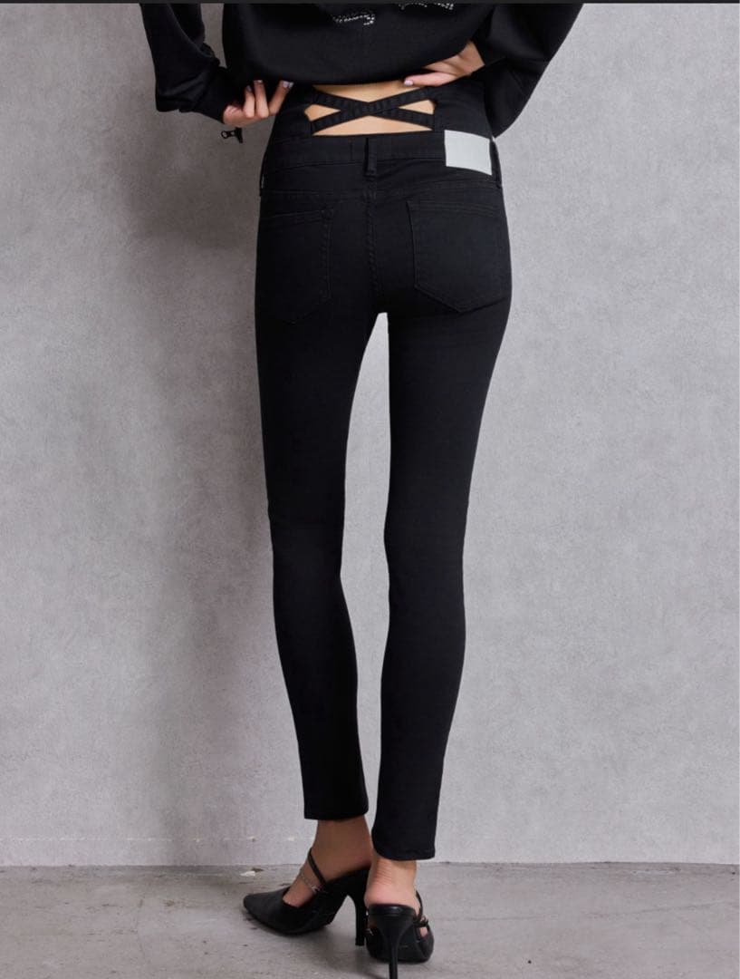 水木♪早く売りたい最低価格頑張りました！ ハイウエストウエストクロススキニ