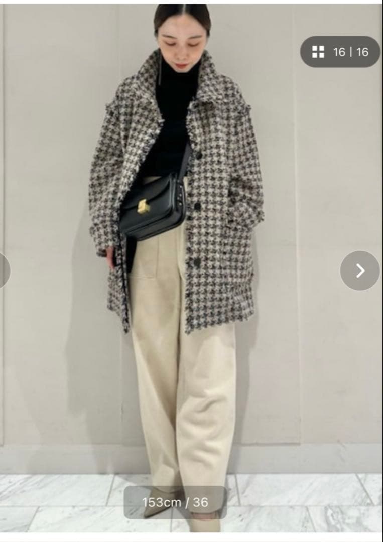 maison tomorrowlandチェック柄オーバーサイズコート