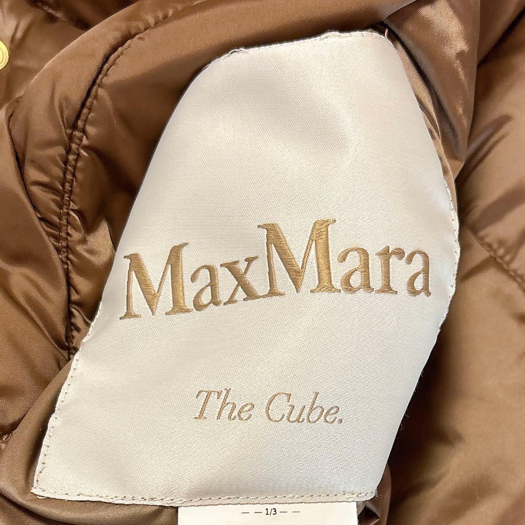 美品】マックスマーラTHE CUBEダウンジャケット キルティングブロンズ