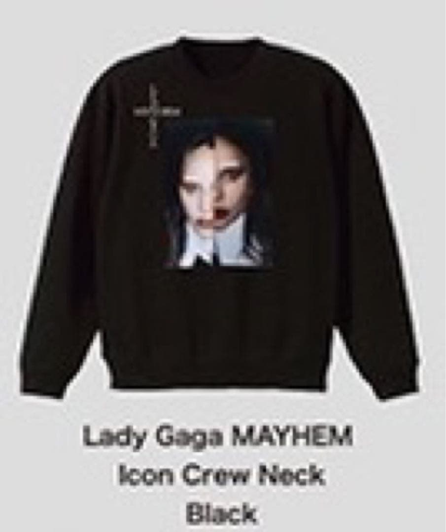 Lady Gaga MAYHEM Icon Crew Neck ブラックMサイズ Lady Gaga MAYHEM Ball Cross Shirt - Lady Gaga 2025 Tour Merch