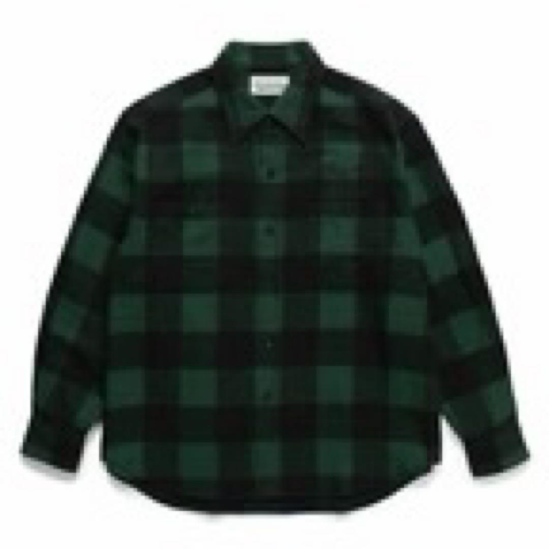 トップス BLOCKCHECK FLANNELSHIRT / Green