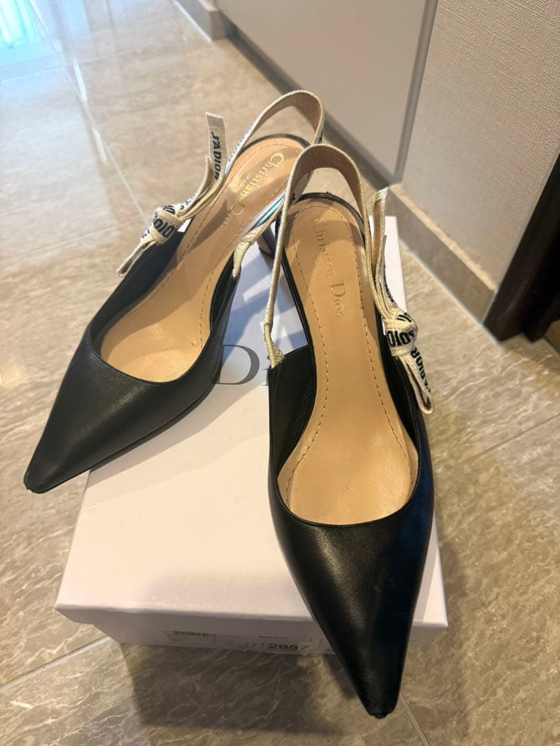 Dior ブラック ハイヒール 38.5インチ