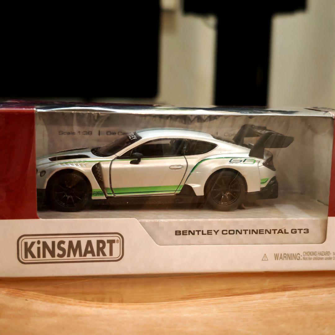 新品未開封 Kinsmart ベントレーコンチネンタルGT3 1/38 シルバー