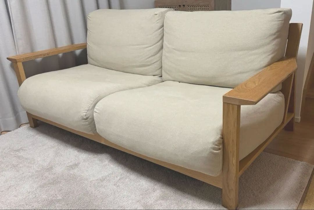 最終お値下げ　無印良品　ソファ本体木製フレーム　2.5シーター