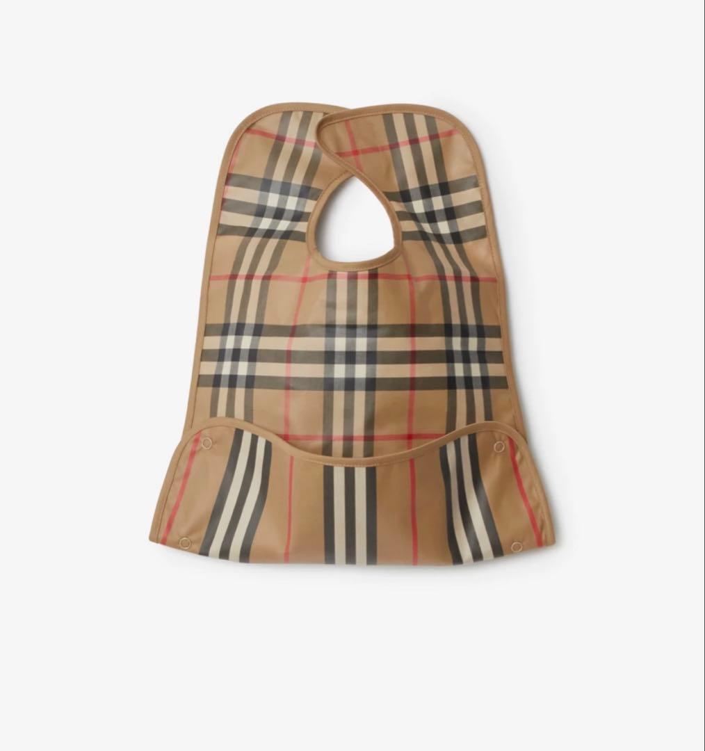 新品タグ付き未使用品【Burberry】バーバリー スタイ前掛けお食事