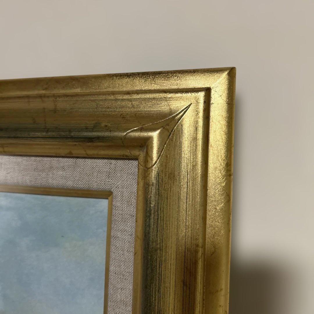 風景画 貼り絵 金色フレーム付き 約50cm x 40cm - メルカリ