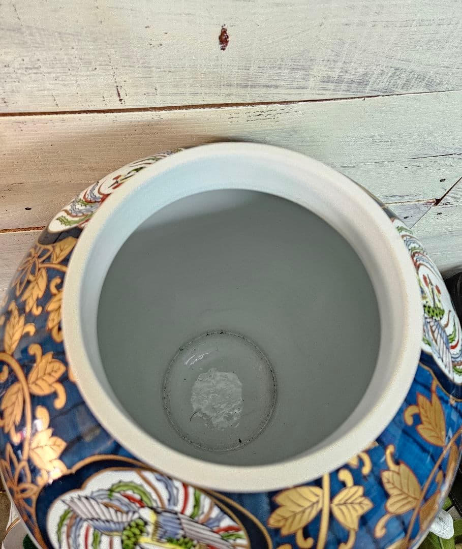 幸右衛門 作 有田焼 飾壺 花瓶 沈香壺 金彩 大型 壷 約80cm 古民家