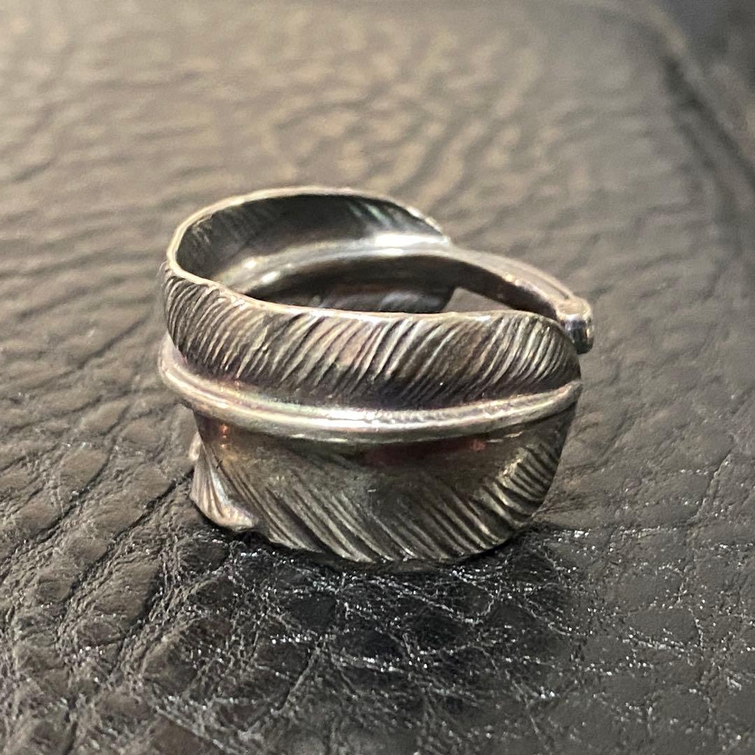 goro's ゴローズ シルバー 特大フェザーリング プレーン 約22号 指輪