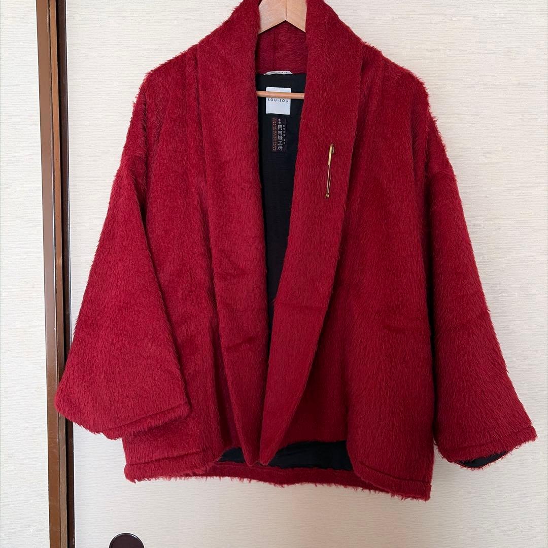 SOU SOU ビーバー御御衣　臙脂色