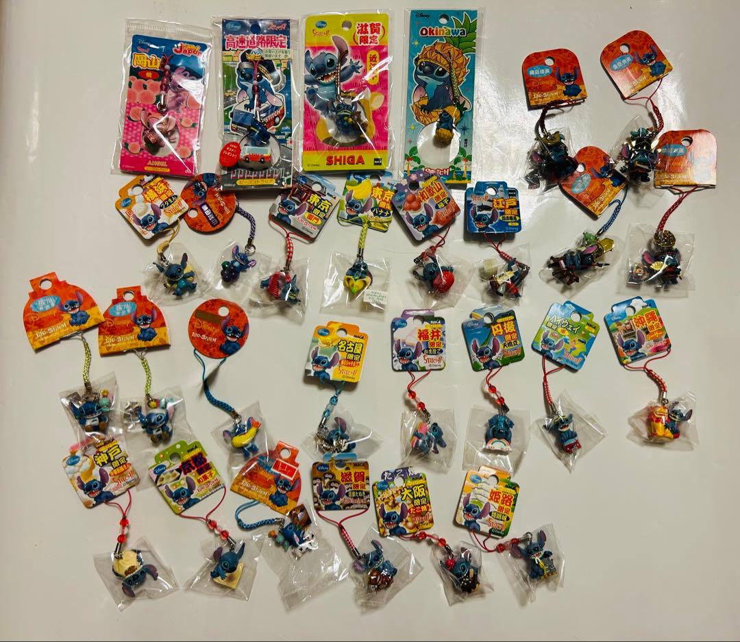 スティッチご当地限定、戦国武将、食べ物など ストラップ 根付け28個まとめ