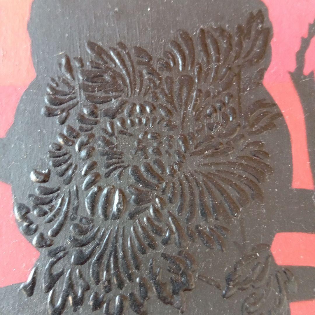 現代アート作品　松山賢　『抽象ガールと模様昆虫・赤』（A.R.）