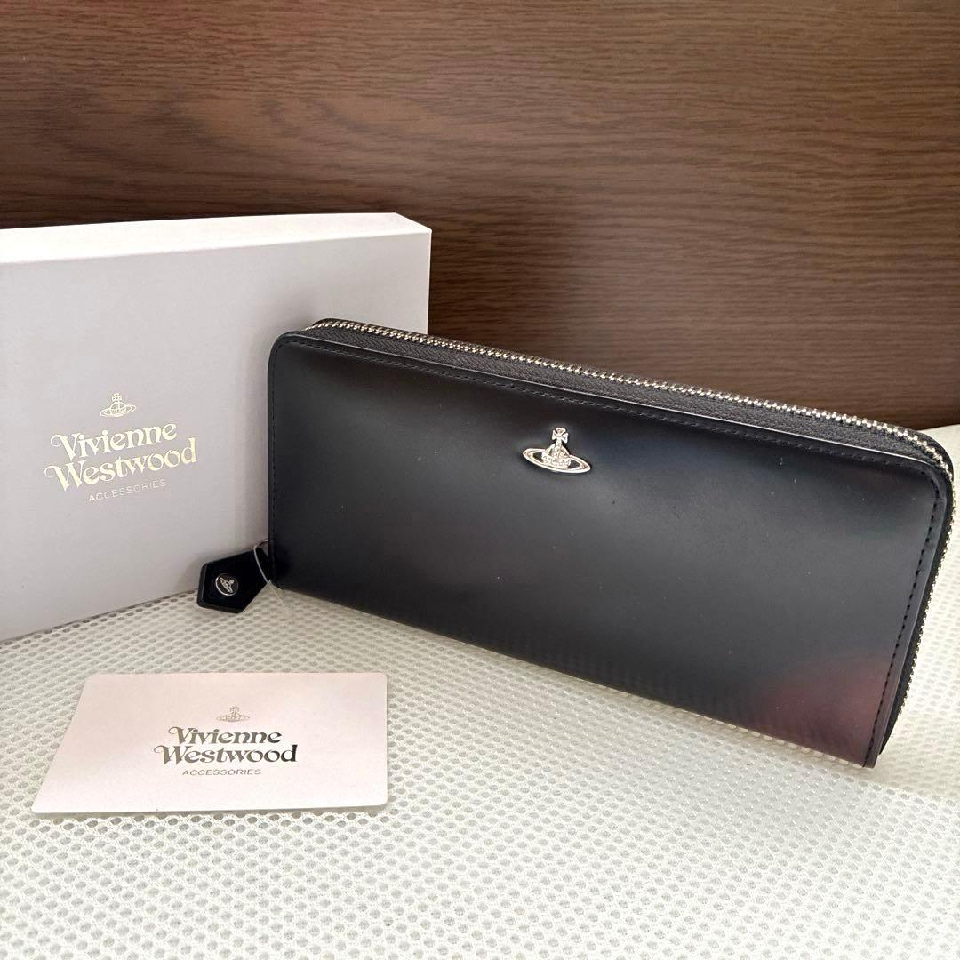 新品　ヴィヴィアンウエストウッド　ラウンドジップ長財布　ボルドー