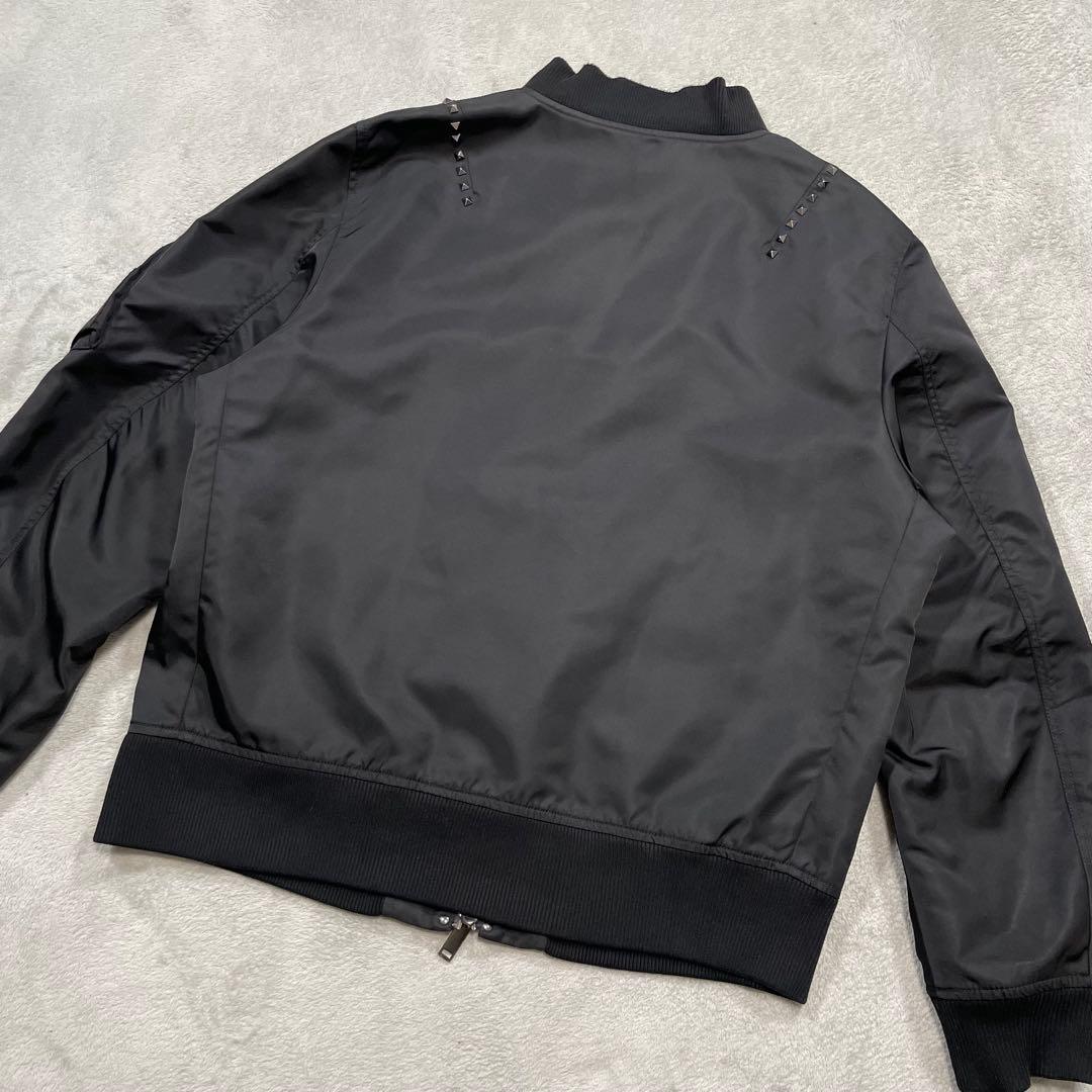 ヴァレンティノ MA-1 ブルゾン ナイロン ロックスタッズ 黒 56 - メルカリ
