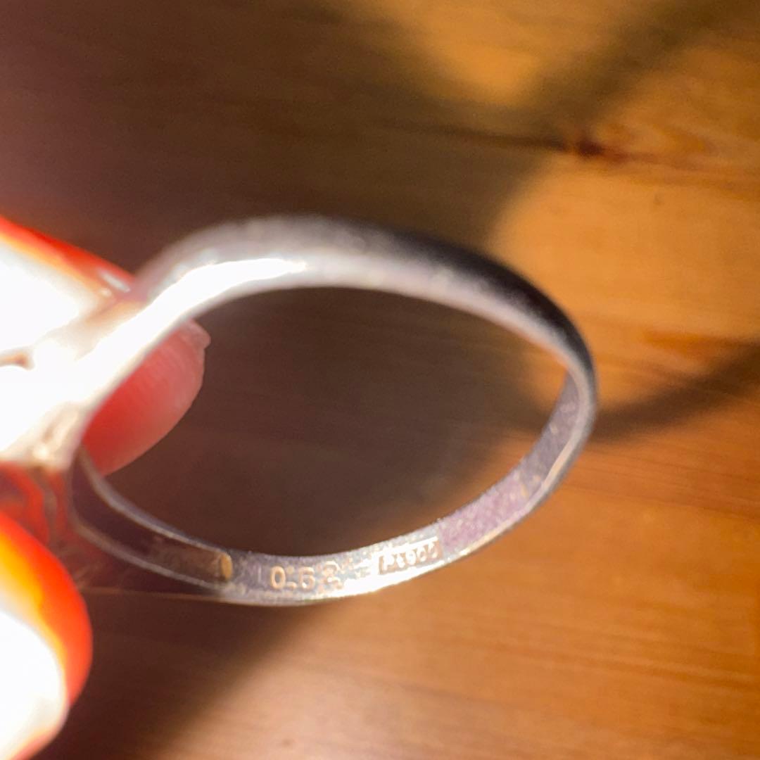 Pt900 ダイヤモンド 0.62ct D0.09 リング 総重量5g プラチナ