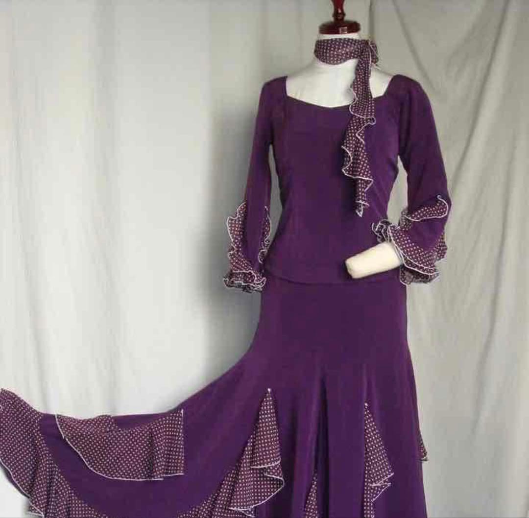 フラメンコ衣装ツーピース フルオーダ タイ＆ペチコート付 フラメンコ衣装ツーピース フルオーダ タイ＆ペチコート付 - メルカリ