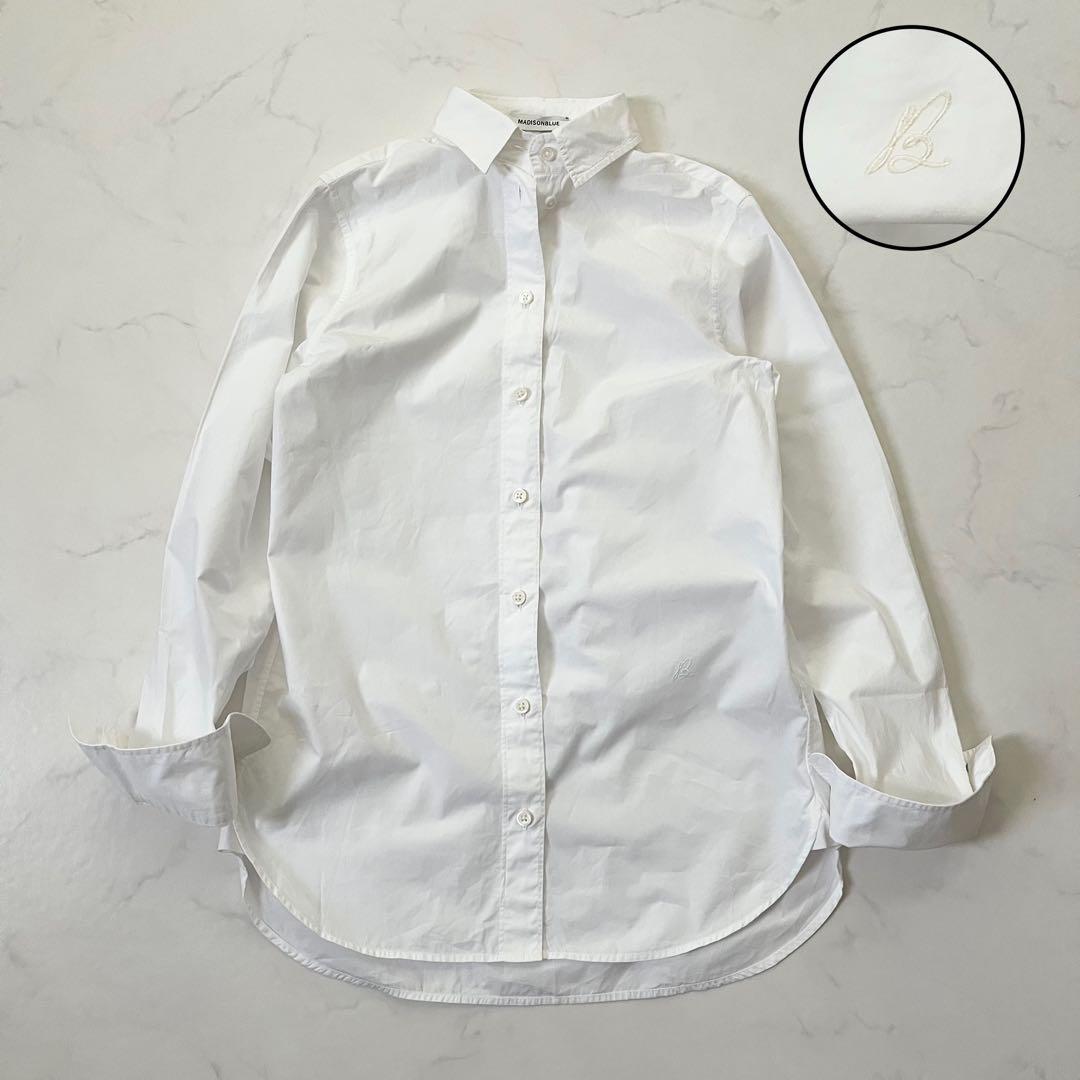 ko様　希少サイズ　マディソンブルー マダムシャツ 長袖 白　B刺繍　02サイズ MADISONBLUE オンラインストア / マディソンブルー公式通販