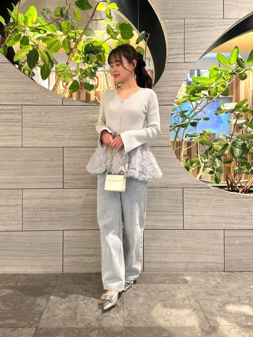 様 チュールバルーンペプラムニット リランドチュール - メルカリ