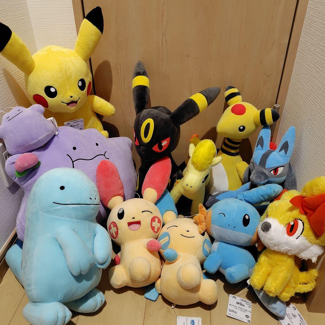 新品タグ付き ポケモン 12点セット ぬいぐるみ ルカリオ ブラッキー など