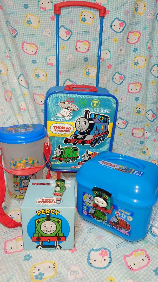 セット きかんしゃトーマス キャリーバック ティッシュ ポップコーンバゲット他
