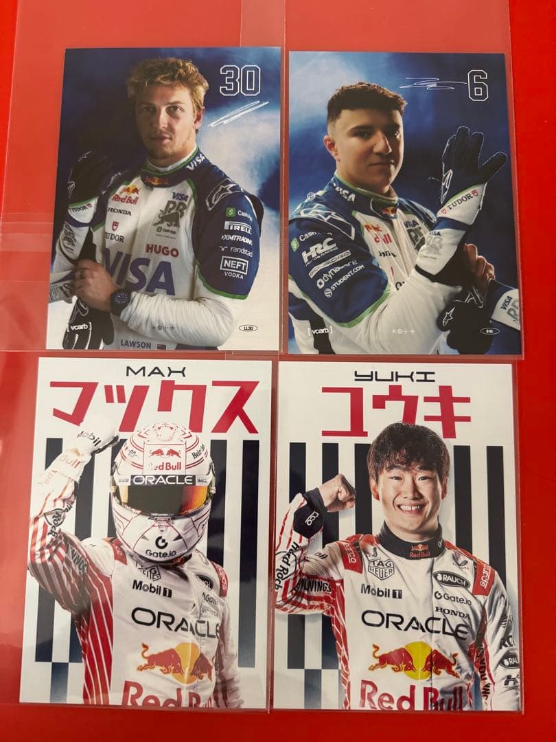 F1 レッドブル　RB ポストカード F1 Red Bull レッドブル ポストカード 角田裕毅 フェルスタッペン