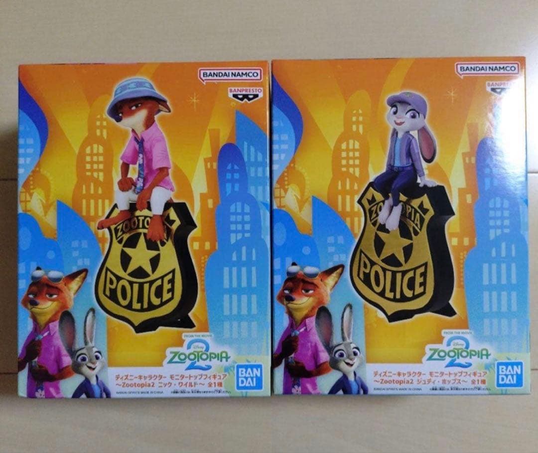 ズートピア モニタートップフィギュア ニック ジュディ フィギュア 2個