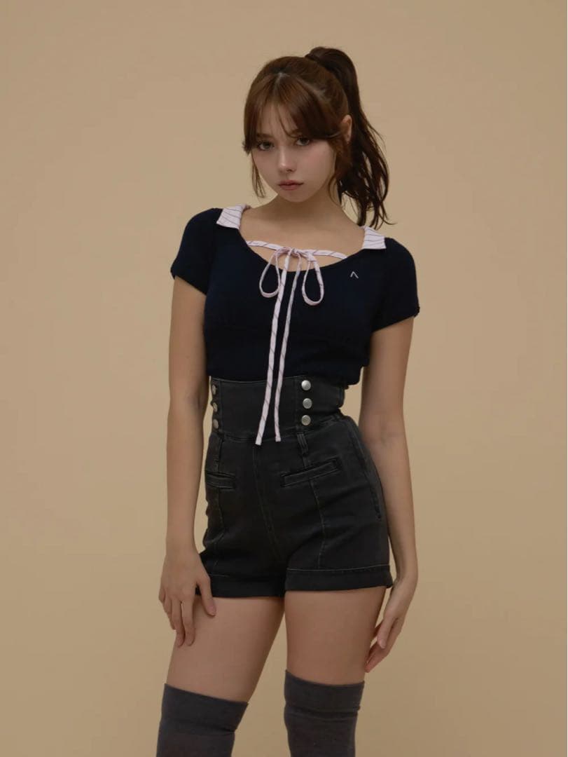 トップス andmary Suzy ribbon tops