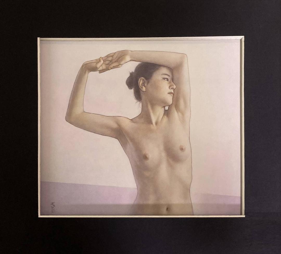 高塚省吾、【白南風】、希少な額装用画集画、新品高級額 額装付、状態良好