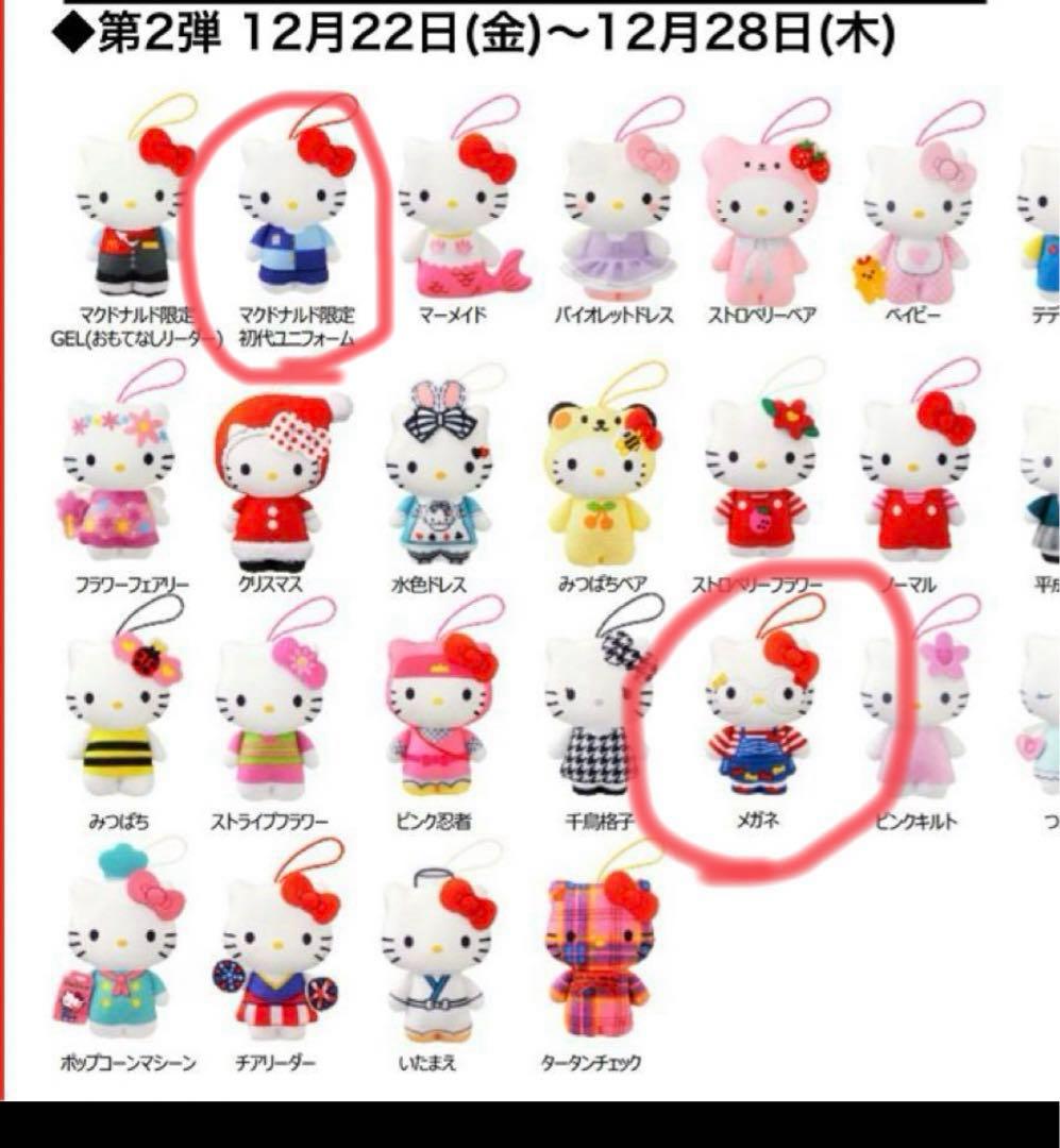 マクドナルド ハッピーセット キティちゃん マスコット ぬいぐるみ