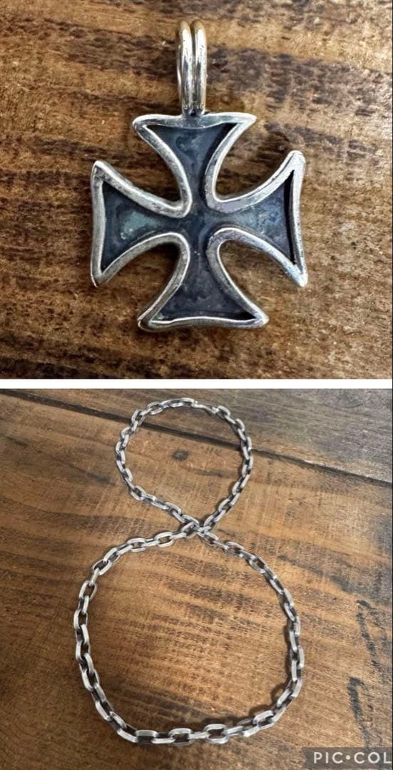 silver952 アイアンクロス　ナホバチェーン　セット
